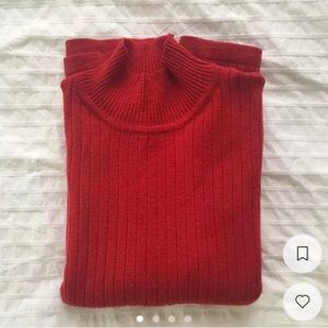 Red merino wool jacket by Ann Taylor